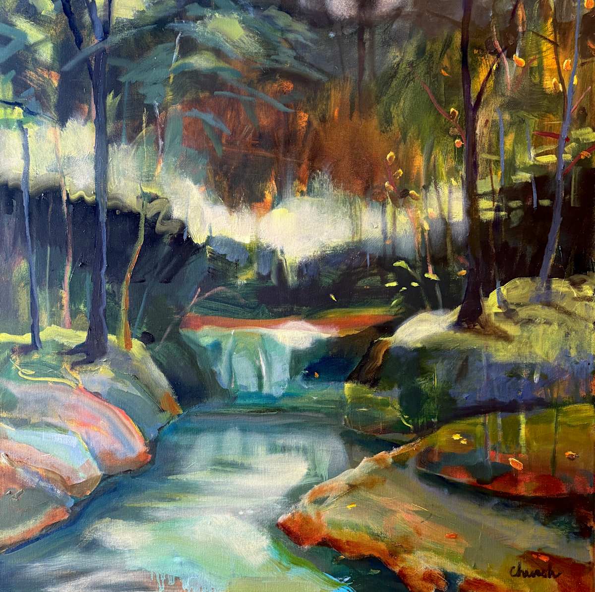 Linear Park by Maureen Church  Image: Based on a smaller plein air piece I painted in 2023