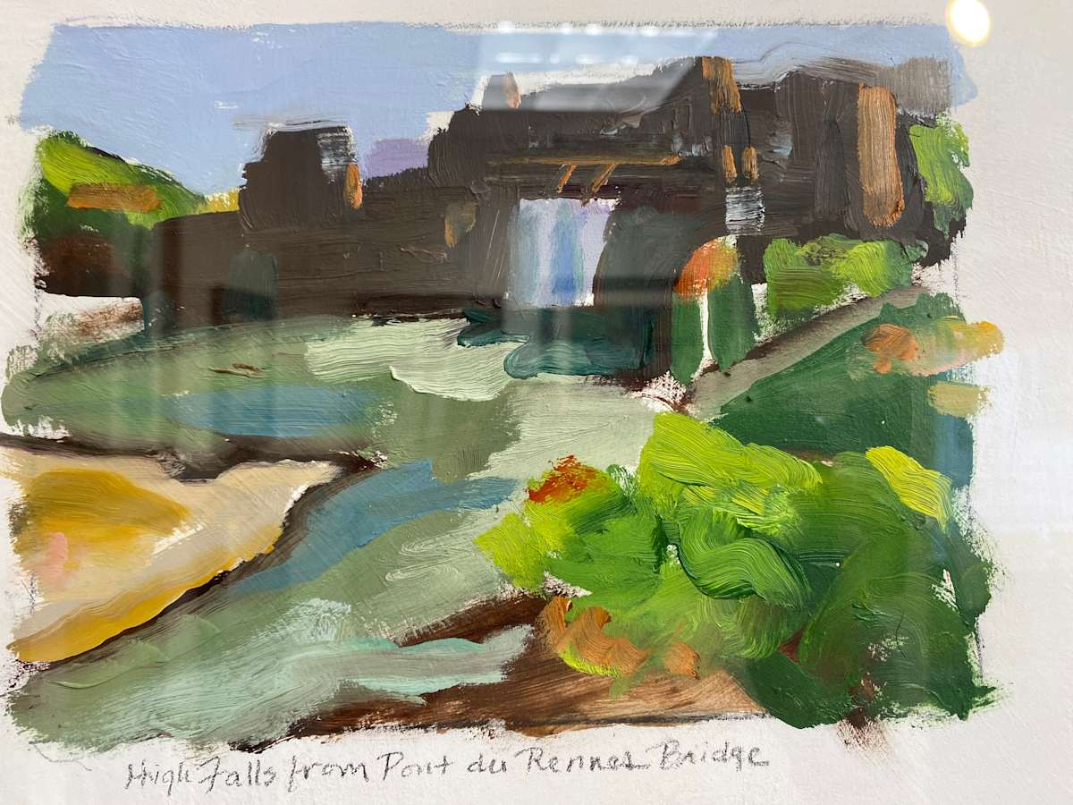 High Falls at Pont de Rennes Bridge by Maureen Church 