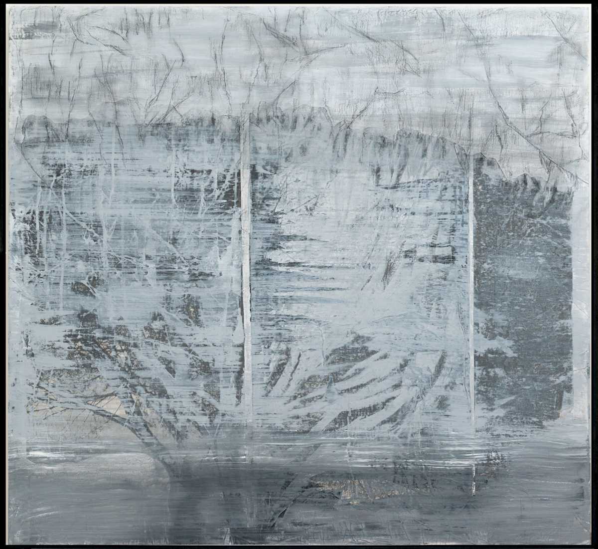 Rooted | UNIQUE by Margaret Lansink  Image: Acrylic paint & charcoal on Collage