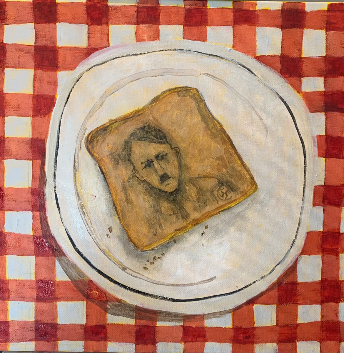 Hitler toast by Michael Bourke  Image: Although he still weeps tears over the holocaust and thoroughly disapproves of genocide, God often contemplates the idea of having Hitler’s face appear on a piece of toast - just as a bit of a joke.