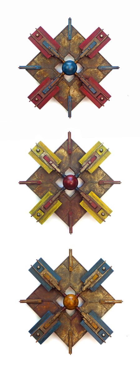 Constellation - Blue - Red - Yellow by Robert Obier 