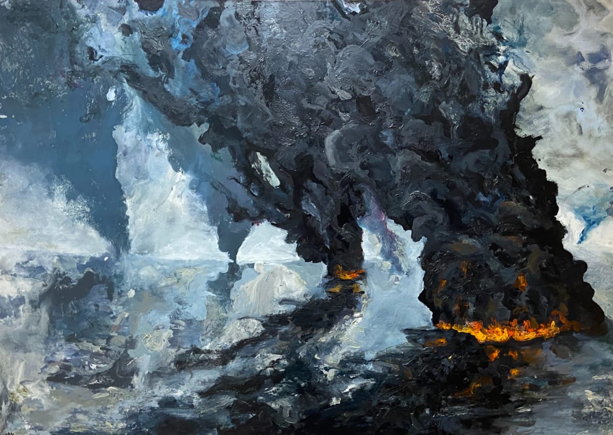 Study of Oil Burning on the Gulf of Mexico by Joshua Duncan 