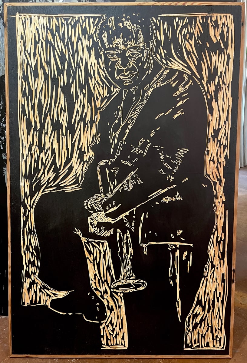 Louis Armstrong Carving by Gregory Morris 