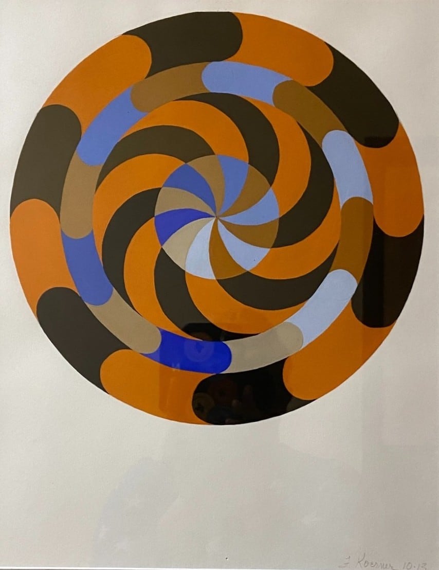 Mandala in Orange and Blue by Francesca "Frahn" Koerner 