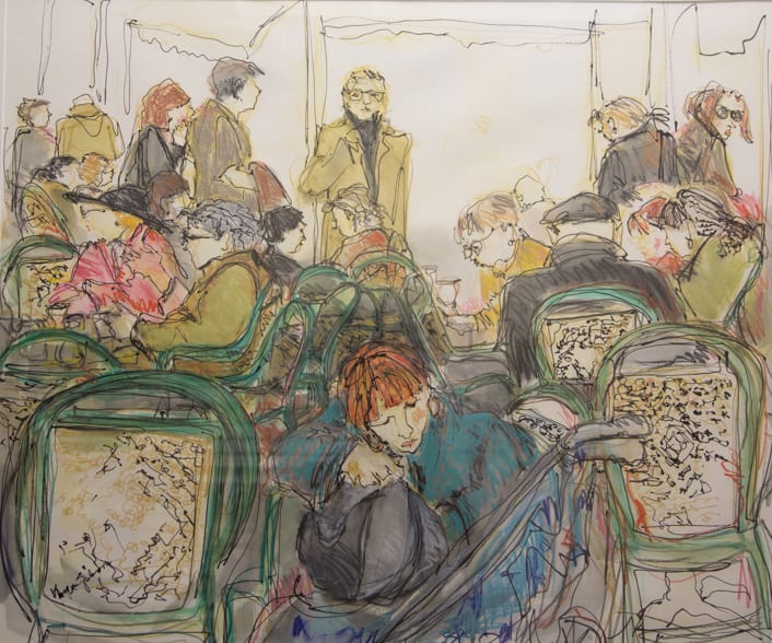 At the Café by Catherine Mayer-Spielman 