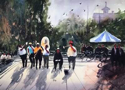 Jackson Square Musicians by Young N. Allen 