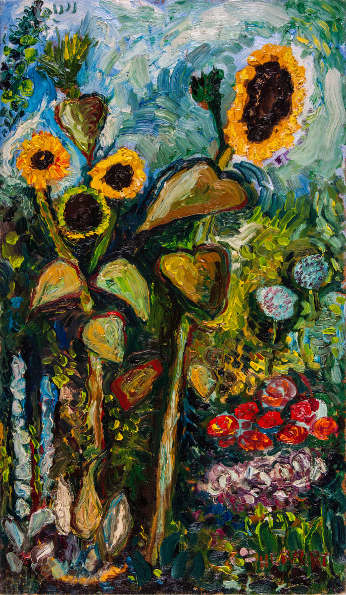 Backyard Sunflowers by Jonathan Herbert 