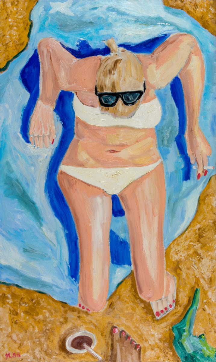 Kathy on the Beach by Jonathan Herbert 
