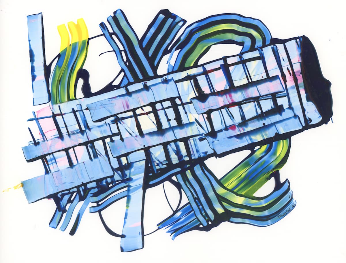 Blue Bridge by Phoebe Bradbury 