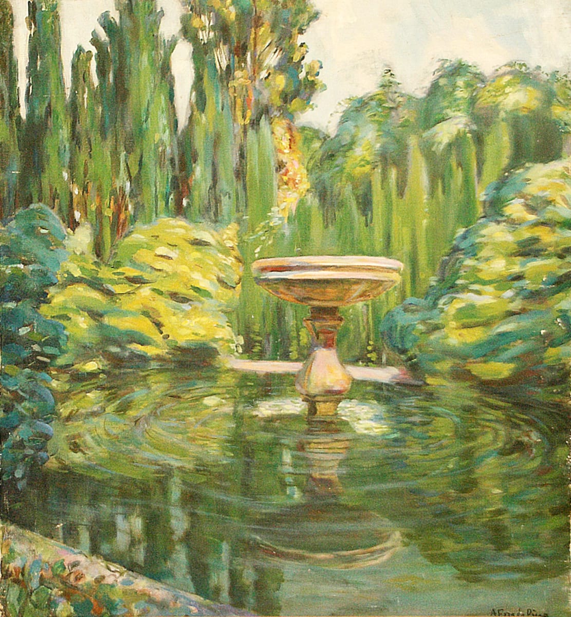Llac entre xiprers by Agustí Ferrer i Pino, Image 2.