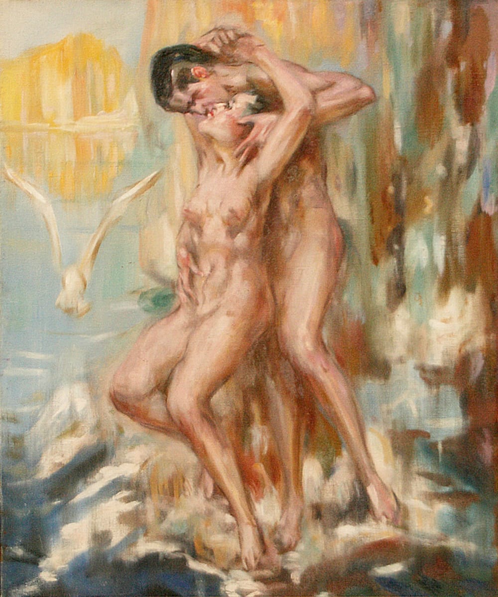 Figures nues besant-se by Agustí Ferrer i Pino, Image 2.