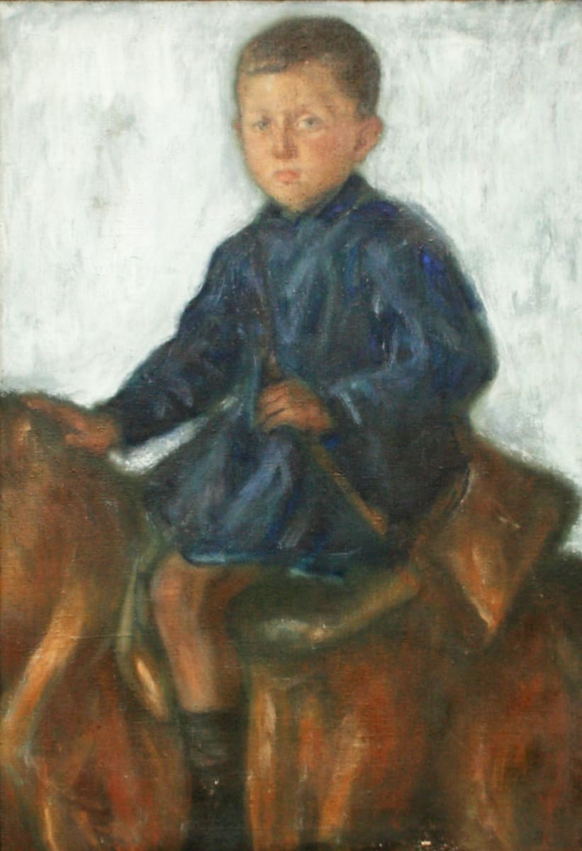 Nen amb jaqueta blava by Agustí Ferrer i Pino 