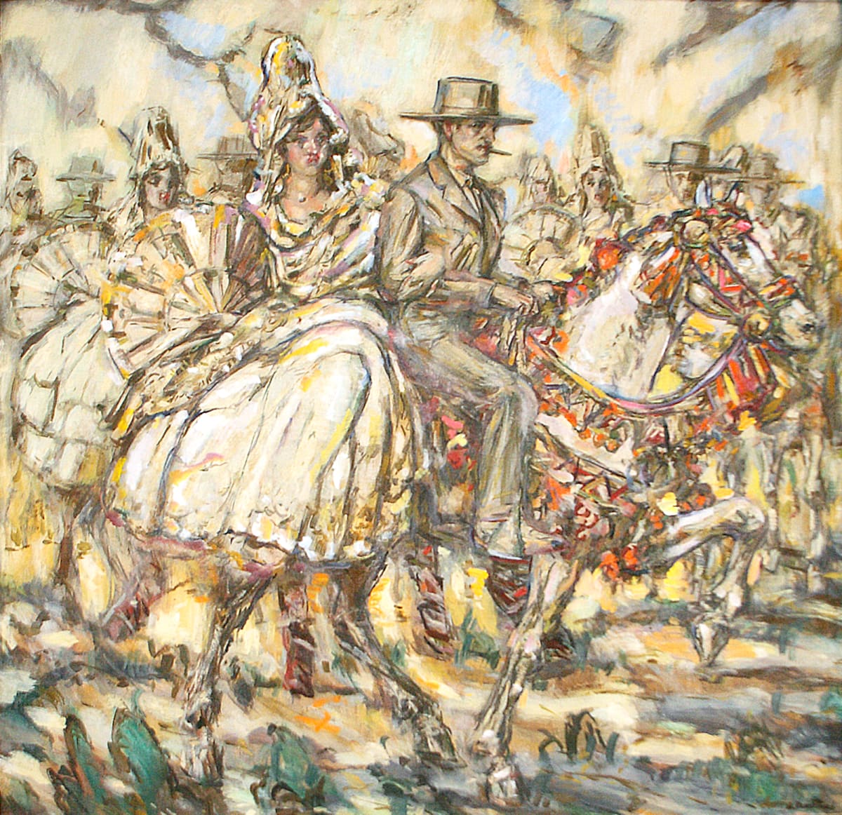 Figures a cavall by Agustí Ferrer i Pino, Image 2.