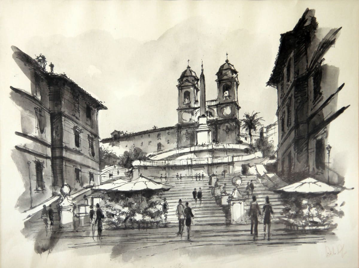 La Escalera de España o Escalinata de Trinidad de los Montes by Desconegut 