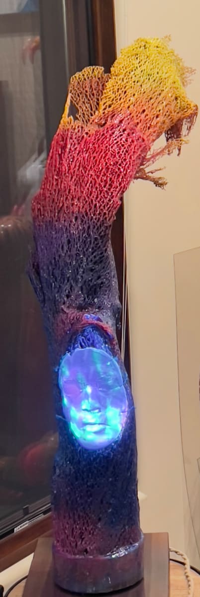 DESERT DWELLER.  Prickly Pear Cactus Skeleton Sculpture by Curtis DIckman 