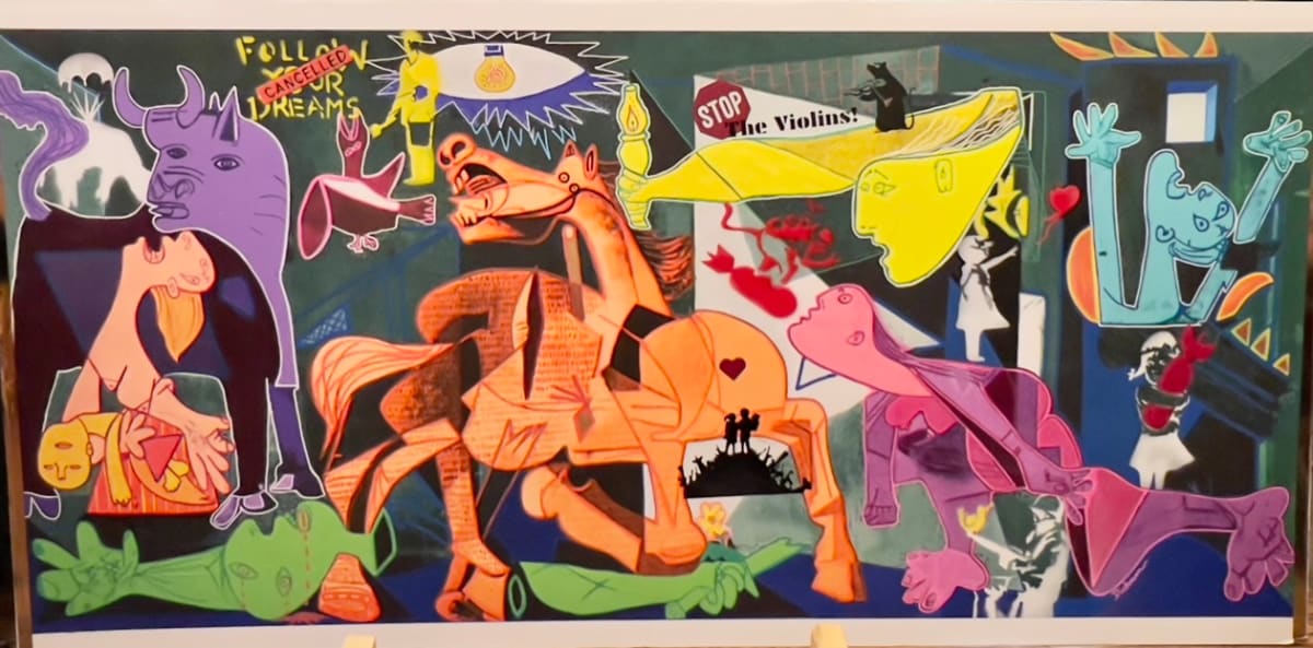 GUERNICA REVISITED 2023: PABLO MEETS BANKSY by Curtis Dickman 