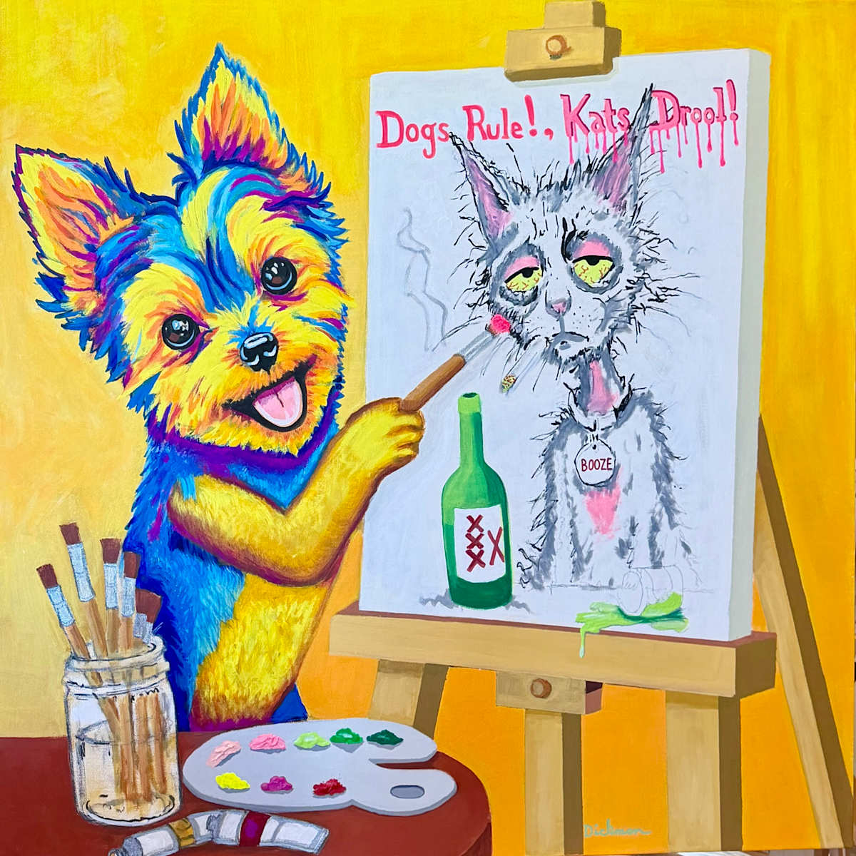 DOGS RULE! CATS DROOL! by Curtis Dickman, Image 1.