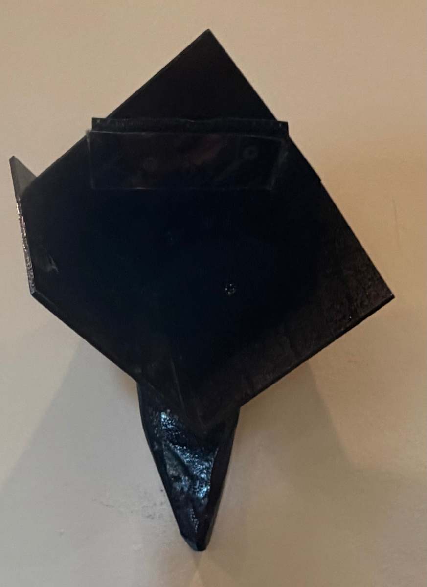 BLACK BOOT WALL MOUNT FOR "OUTSIDE THE BOX" REVERSPECTIVE CUBES by Curtis Dickman, Image 1.