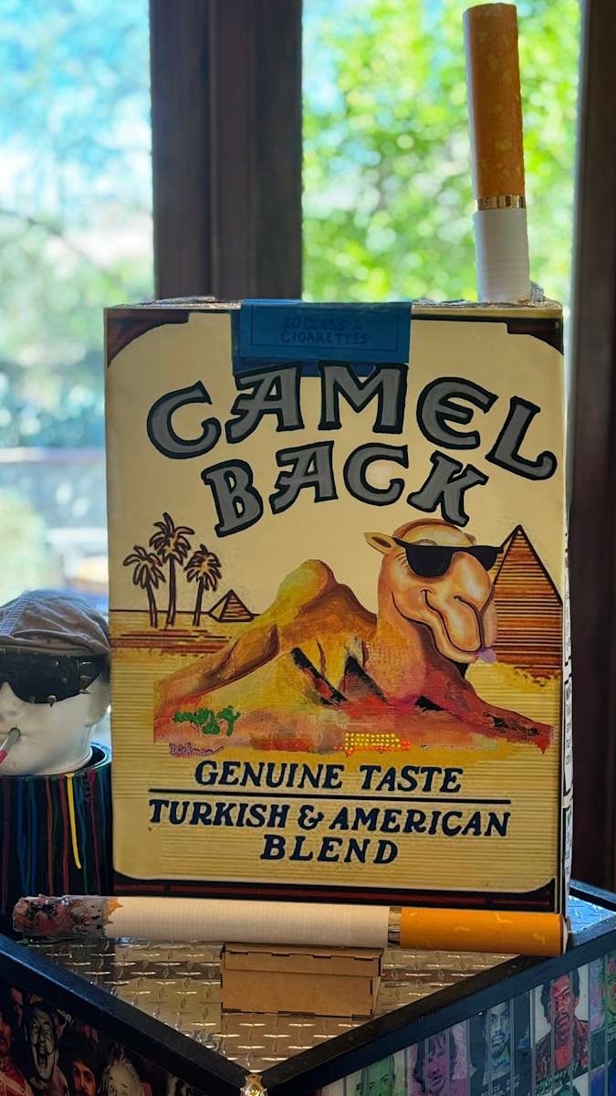 CAMELBACK SMOKES . CAMELBACK MOUNTAIN CIGARETTE PACK SCULPTURE by Curtis Dickman, Image 1.