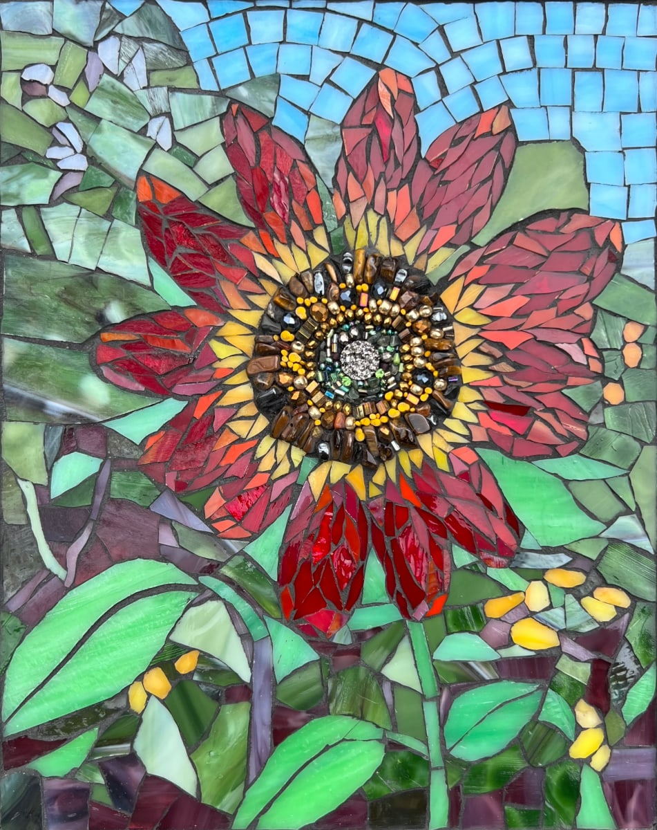 Velvet Queen Sunflower by Julie Mazzoni 