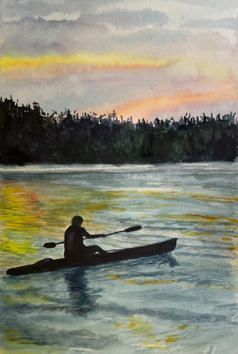 Sunset Kayak by Katy Heyning 