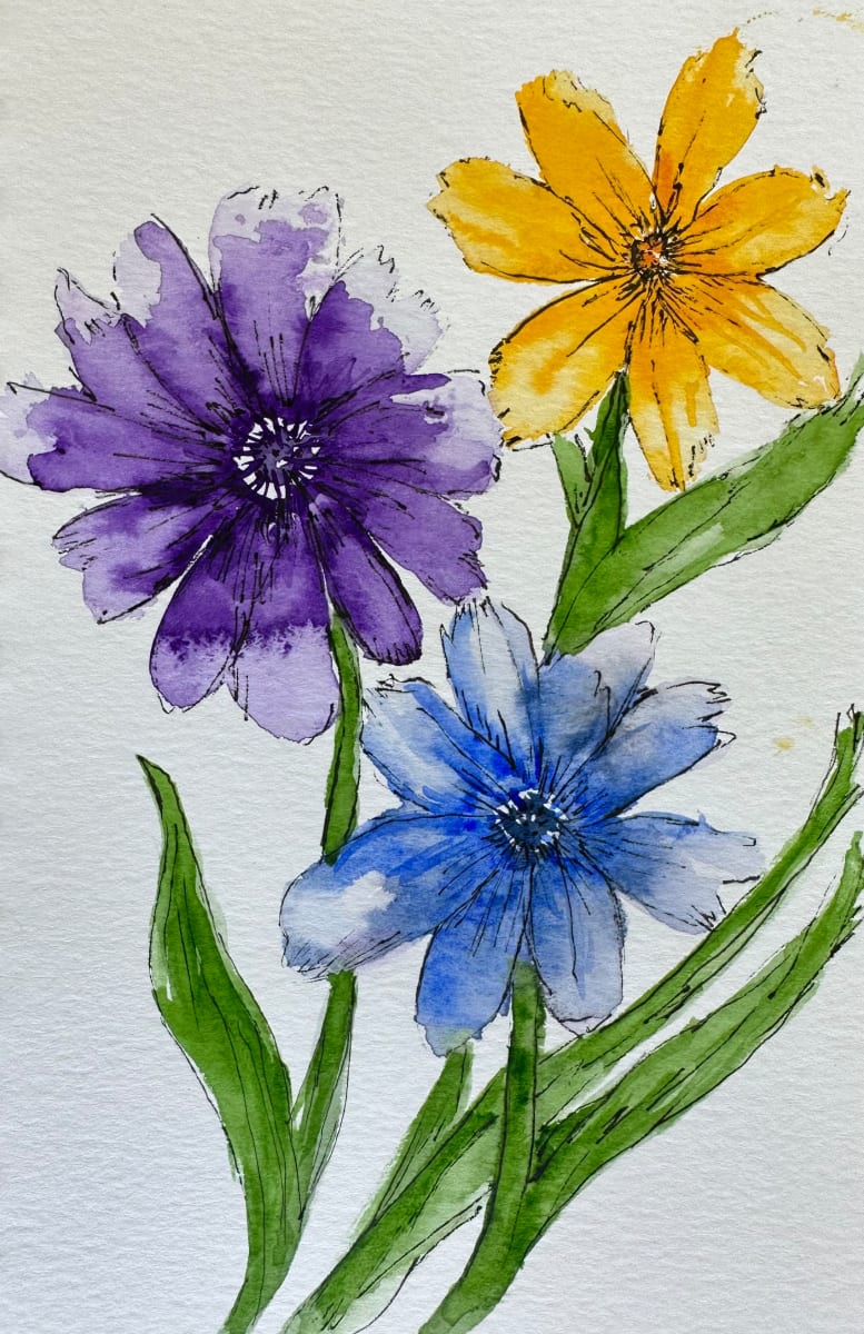 Flower Sketch by Katy Heyning, Image 2.