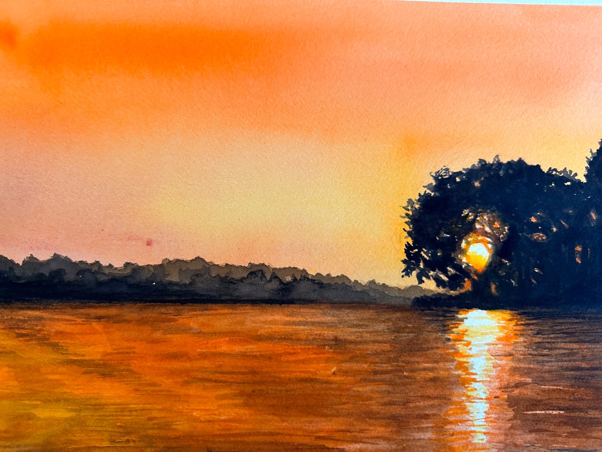 Sunset in Wiicawak Bay by Katy Heyning 