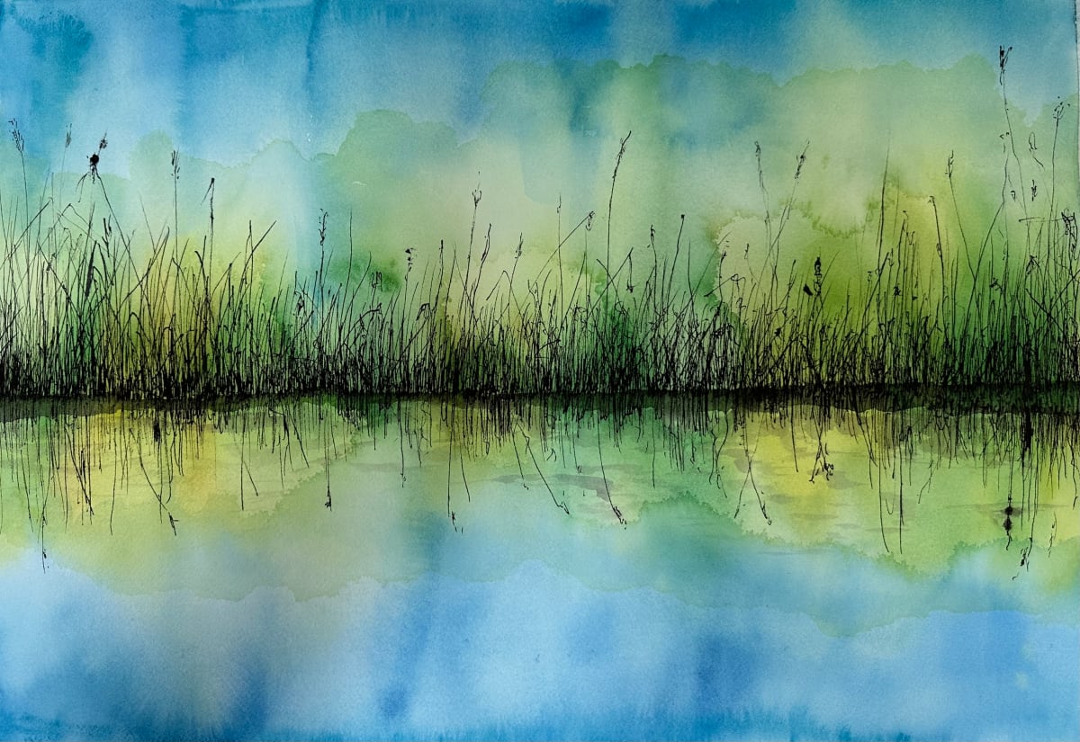 Marsh Grass II by Katy Heyning Watercolor and Fine Art, Image 1.