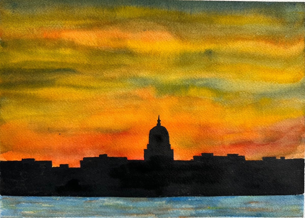 Madison Skyline Sunset by Katy Heyning 