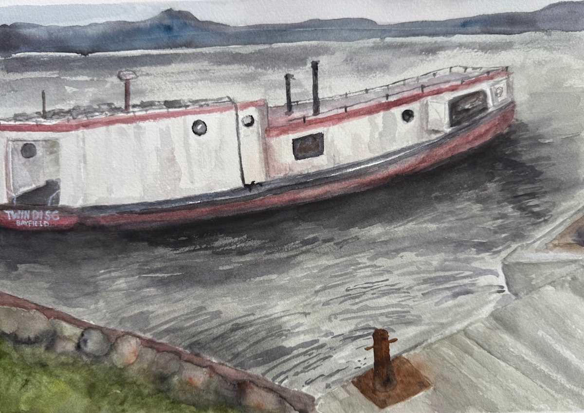 Twin Disc by Katy Heyning Watercolor and Fine Art, Image 1.
