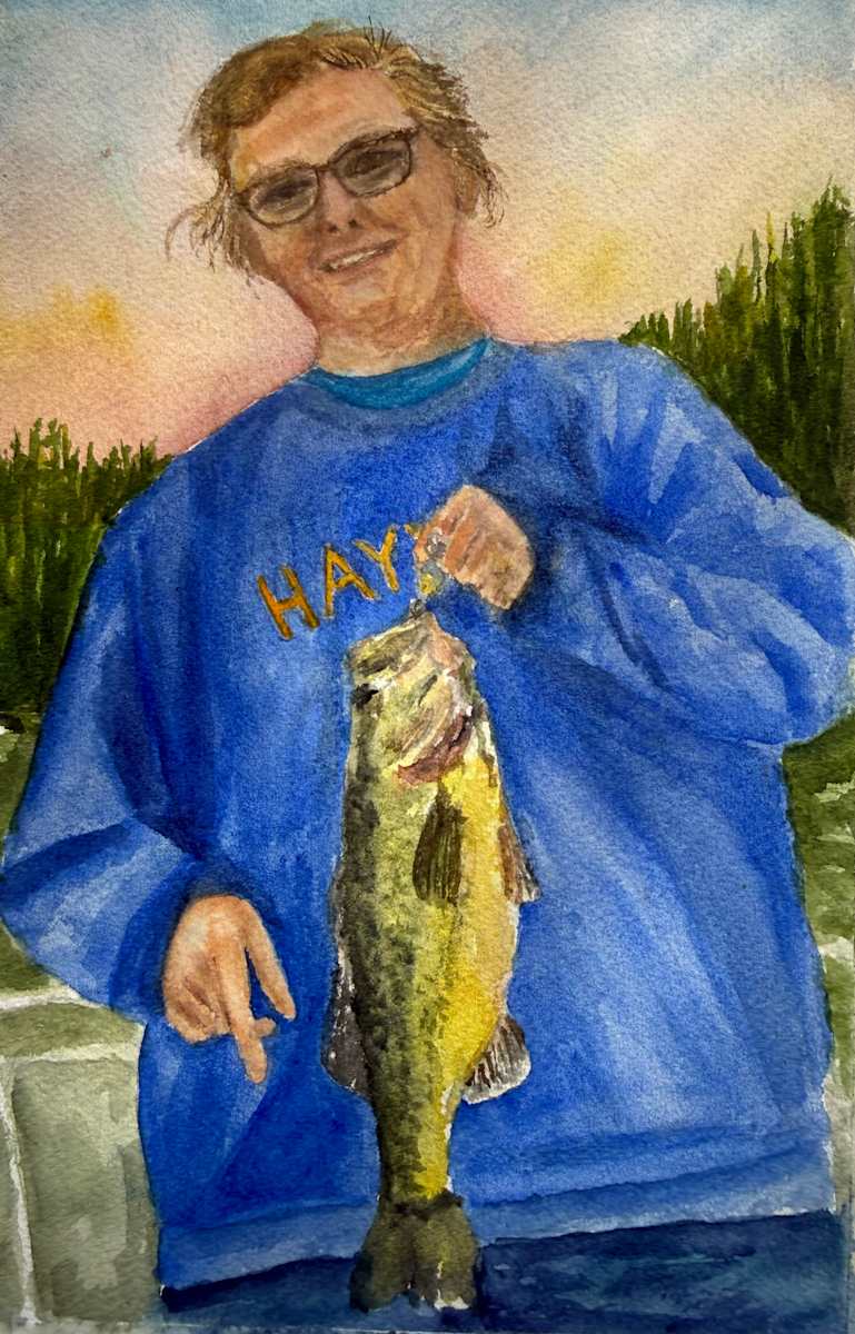 Laury and the Big One by Katy Heyning Watercolor and Fine Art, Image 1.