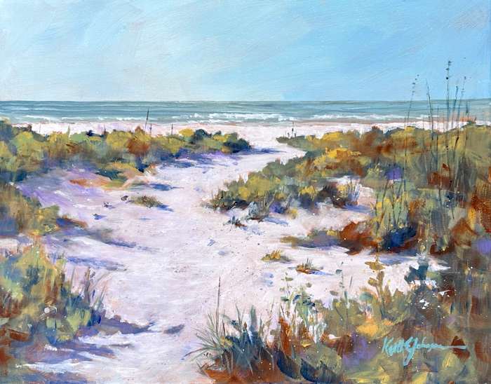 Beach Escape by Keith E  Johnson  Image: Beach Escape 16x20 inch acrylic painting