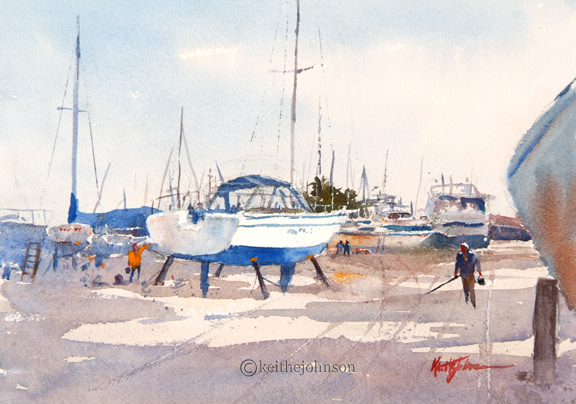 Boatyard by Keith E  Johnson 