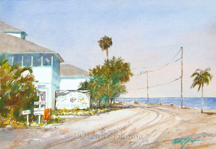 Capt'n Con's by Keith E  Johnson  Image: Capt'n Con's original watercolor painting