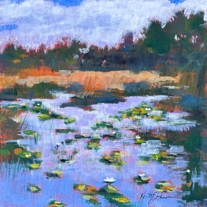 Clouds and Water Lilies by Keith E  Johnson  Image: Clouds and Water Lilies