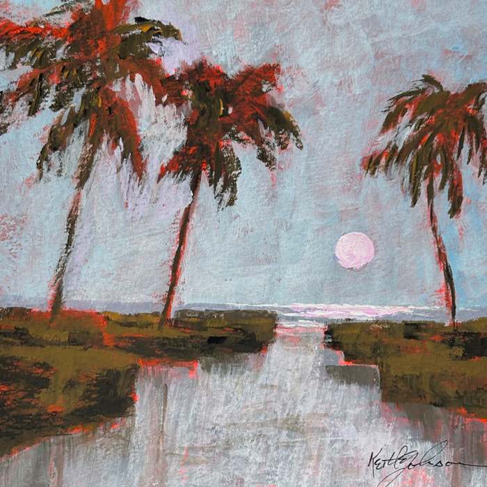 Gulf Moonrise by Keith E  Johnson  Image: Gulf Moonrise