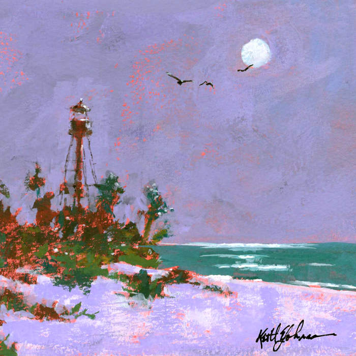 Lighthouse in the Moonlight by Keith E  Johnson, Image 1.