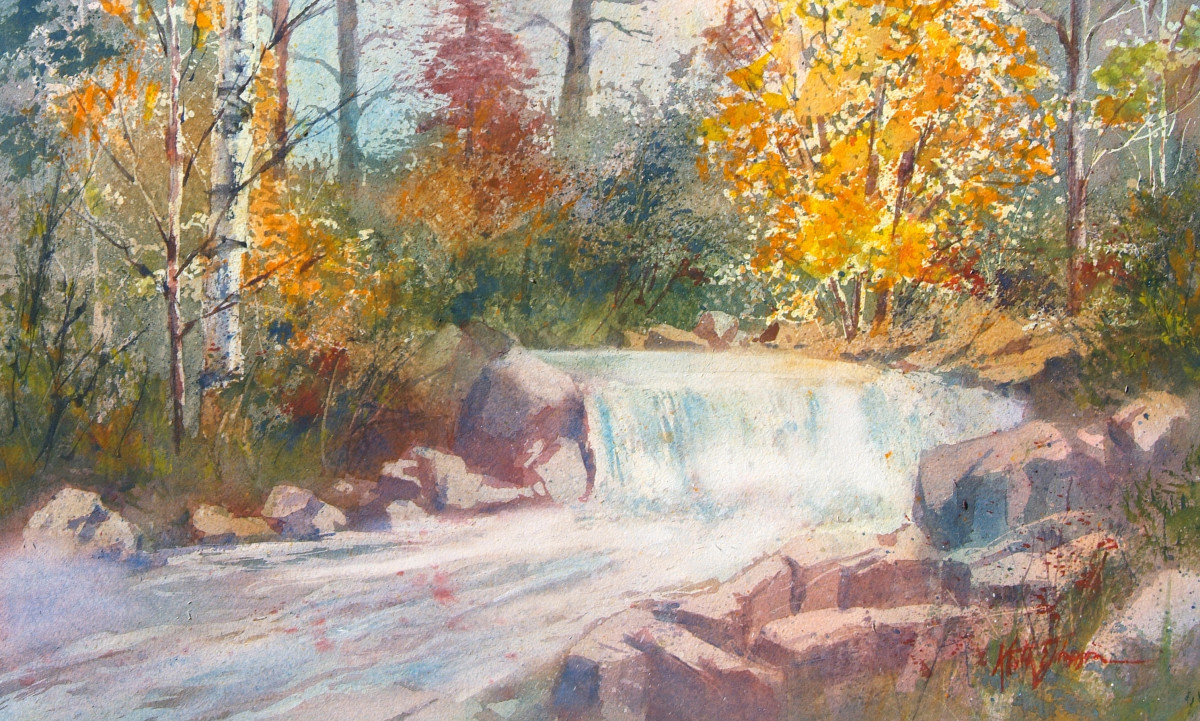 Autumn River by Keith E  Johnson 