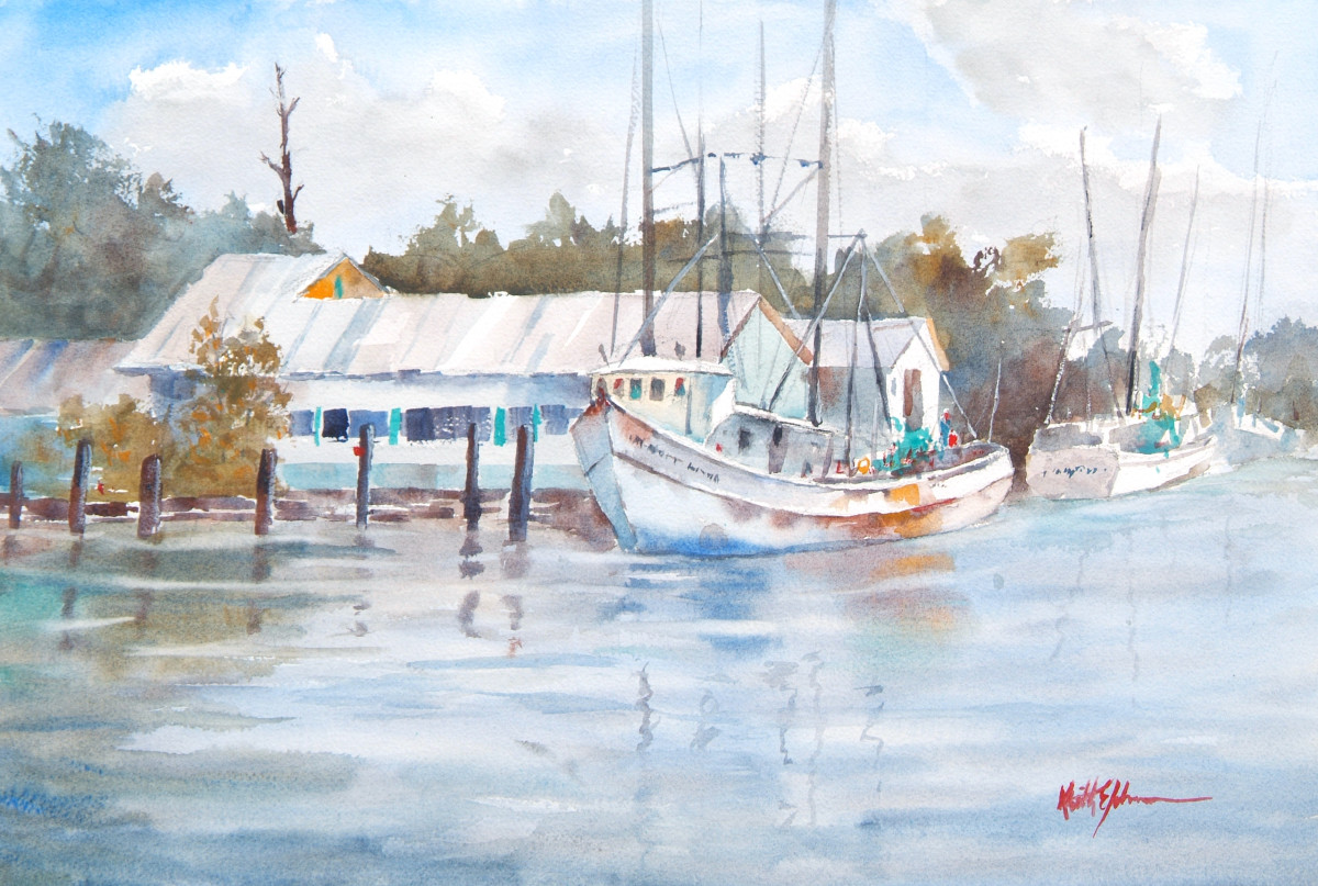 Shrimp Boats by Keith E  Johnson 