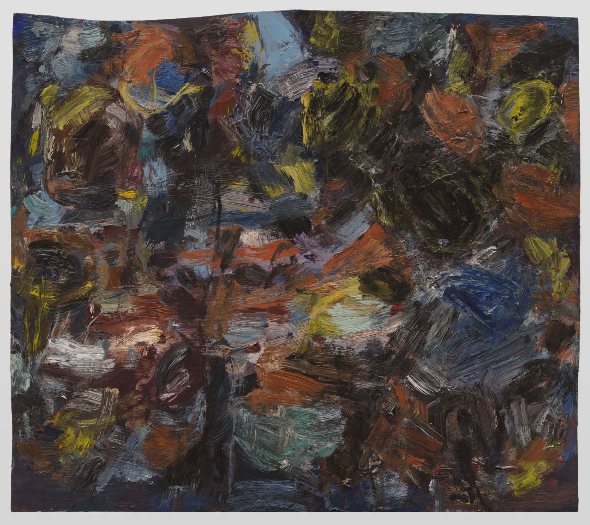 Garden of Memories by Farrell Brickhouse  Image: “I want my paintings to be a haunted living presence that reveals to the viewer passion, intellect [and] mystery and that changes with each day’s new light,” says painter Farrell Brickhouse.
Working primarily in oil on wood panel and in gouache on canvas, Brickhouse applies paint in a thick impasto that shows evidence of his process. Daubs of paint congeal into loosely defined figures whose indistinct forms and lack of specific identities give the work the sense of being archetypal.

www.farrellbrickhouse.net/artist-statements