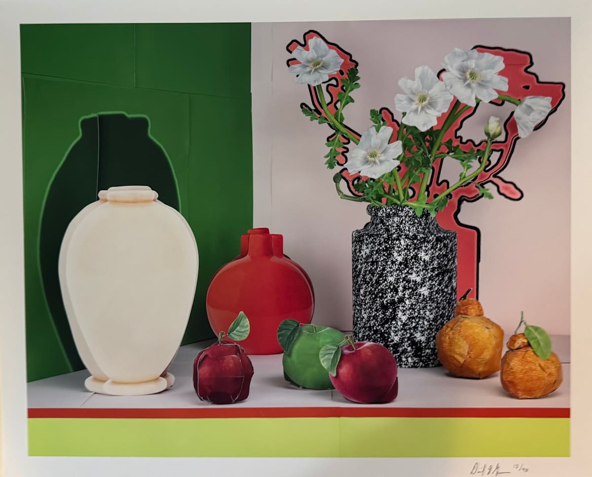 White Poppies with Apples & Oranges by Daniel Gordon  Image: Image Courtesy of Ashby & Graff Real Estate Art Collection. © 2025 John Graff