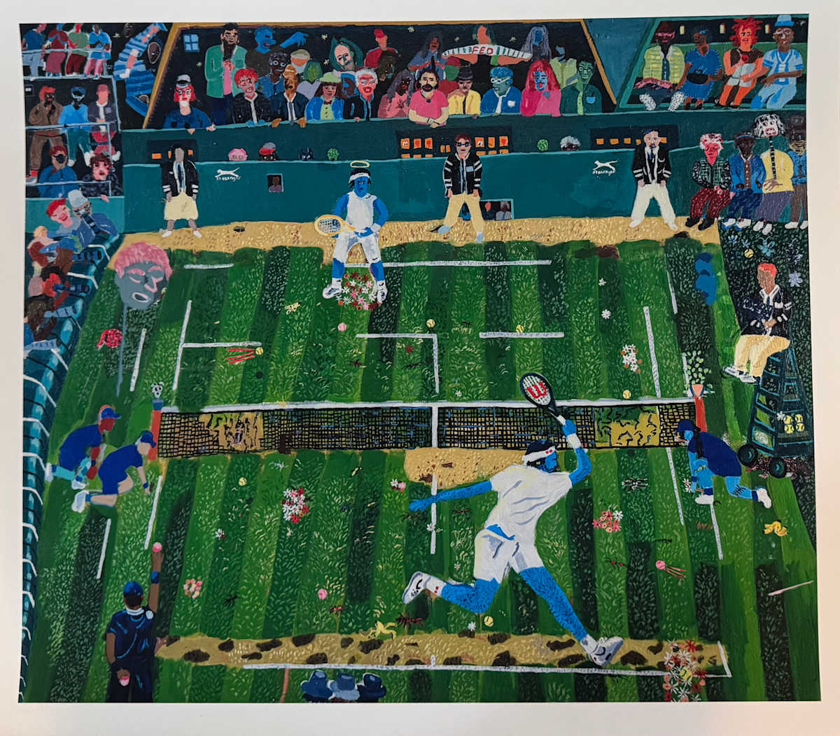 Nadal vs. Federer, Wimbledon 2008 by Shaun Ellison  Image: Image Courtesy of Ashby & Graff Real Estate Art Collection. © 2025 John Graff