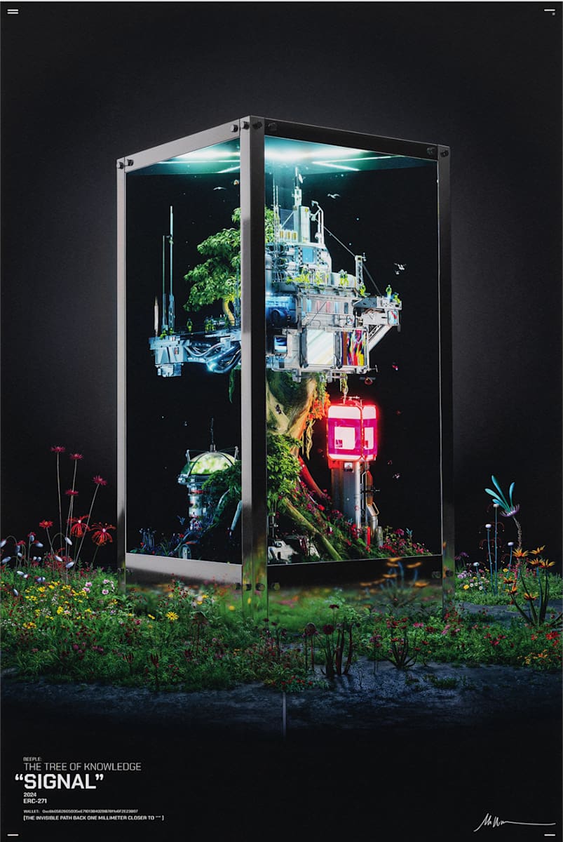 SIGNAL by Mike (Beeple) Winkelmann  Image: Image Courtesy of Ashby & Graff Real Estate Art Collection. © 2025 John Graff