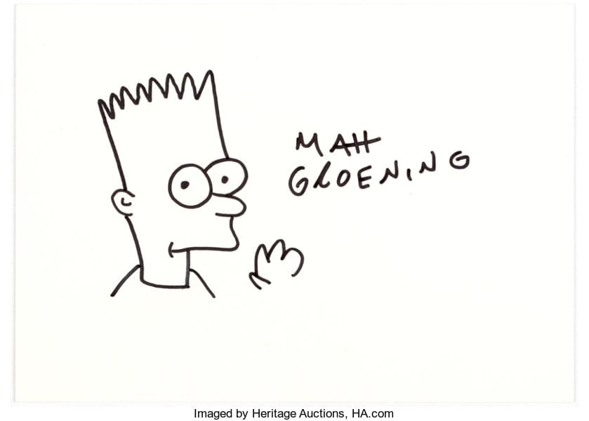 Bart Simpson Illustration by Matt Groening, Image 1.