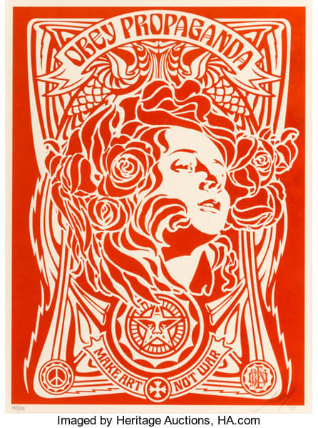 Nouveau Red by Shepard Fairey, Image 2.