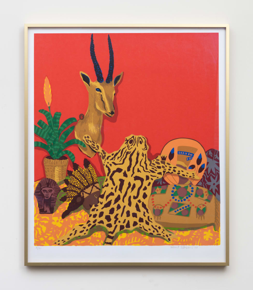 Ocelot by Hunt Slonem  Image: Image Courtesy of Ashby & Graff Real Estate Art Collection. © 2024 Philippe Baron.