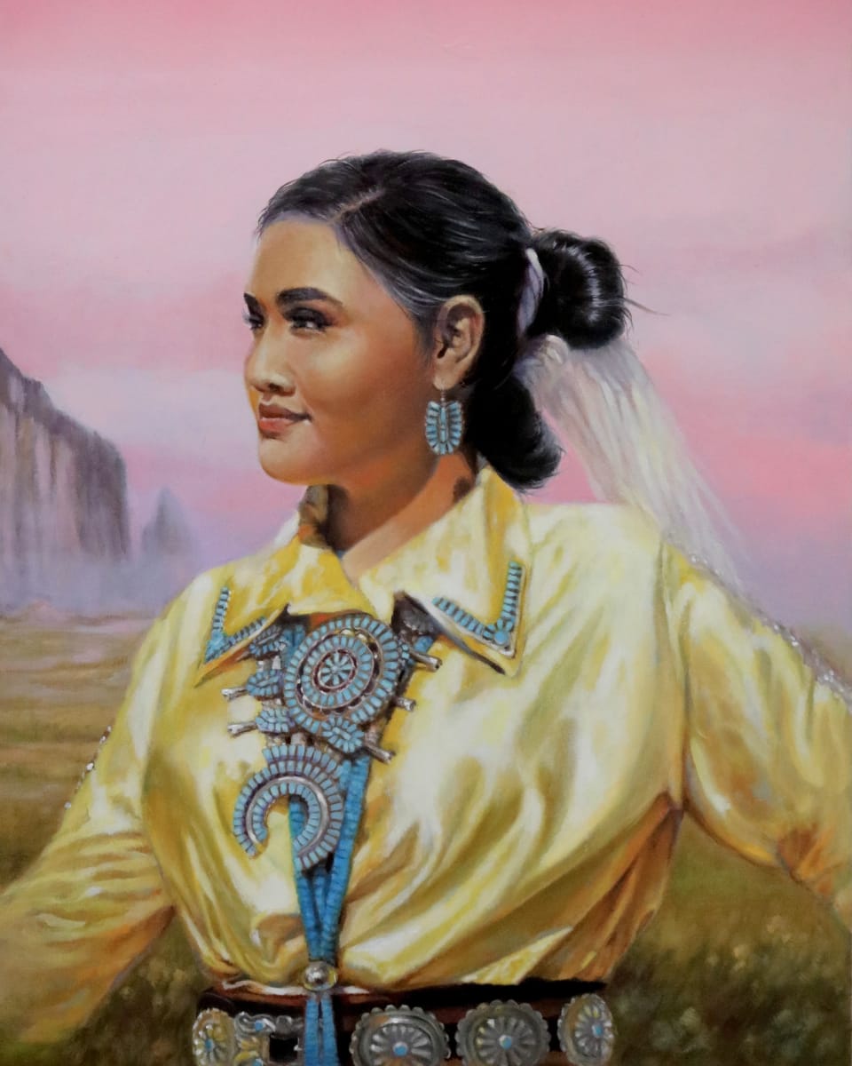 Beauty All Around Me by Karen Clarkson  Image: Portrait of contemporary Navajo woman, Jaden Williams in traditional dress