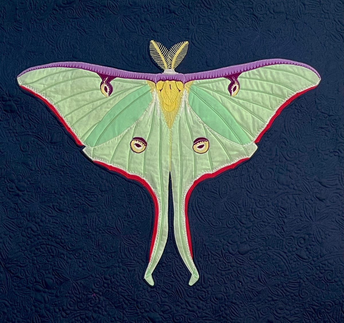Actias Luna in the Night Garden by Kathy DeVries 