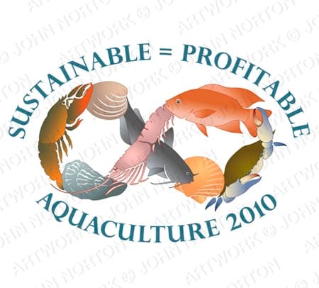 Aquaculture 2010 Conference Logo by John Norton 