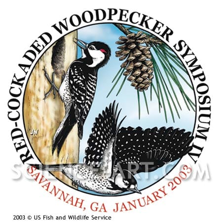 Red-cockaded Woodpecker logo by John Norton 